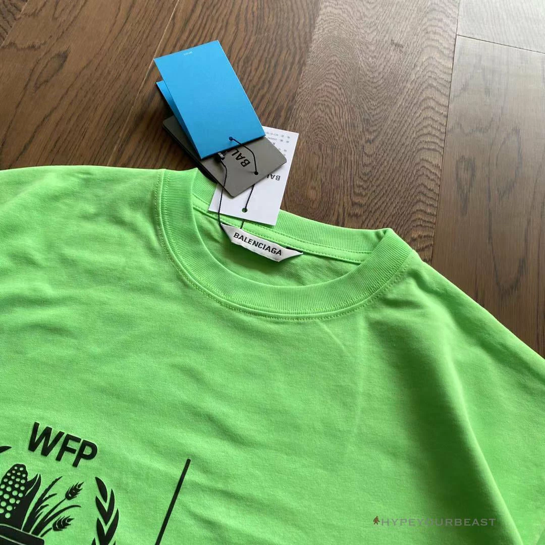 Hypeyourbeast BCG Support Word Food Programme Tee Shirt Green T-Shirts