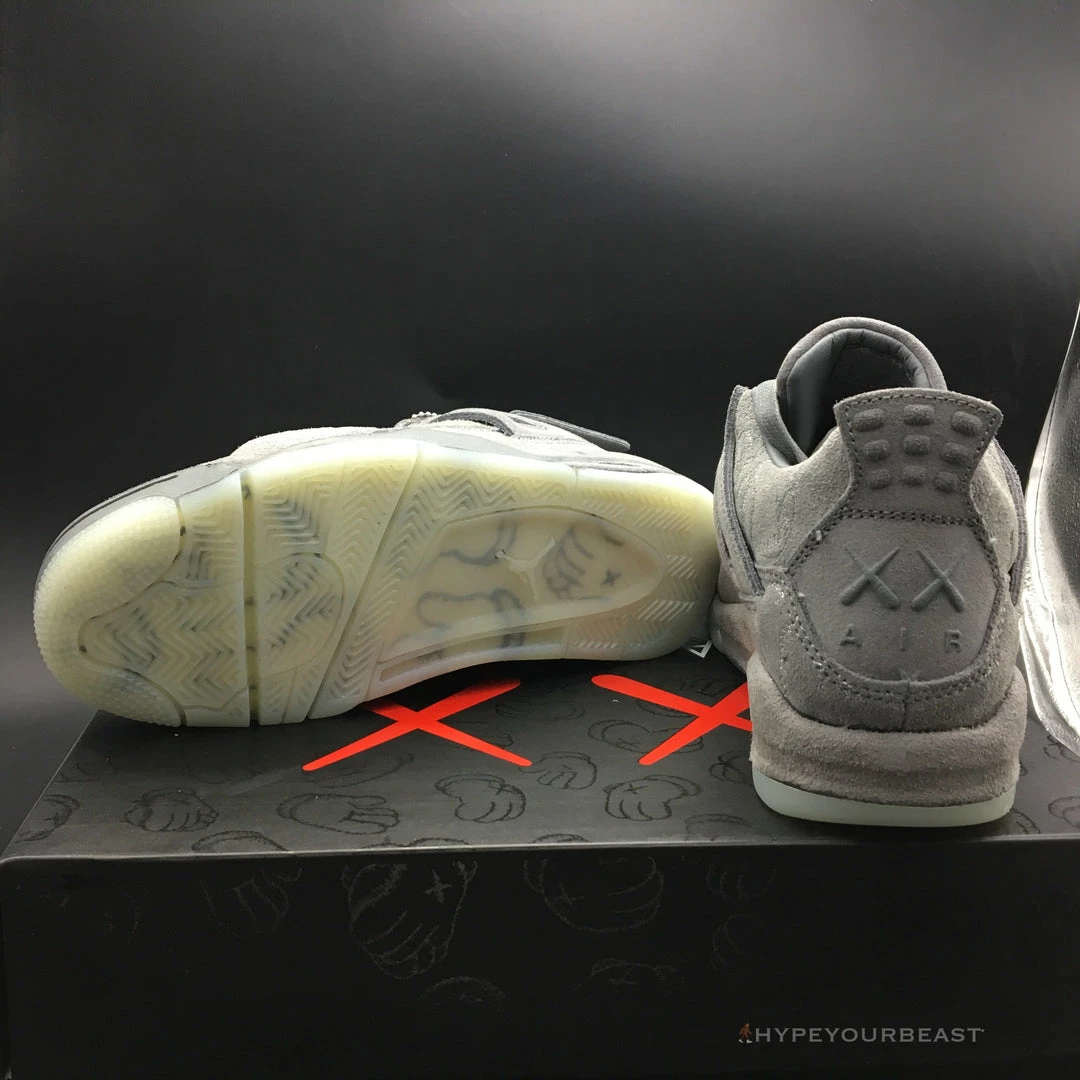 Hypeyourbeast Jordan 4 X KAWS Gray