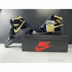 Hypeyourbeast Air Jordan 1 High'Black Metallic Gold'