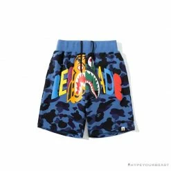 Hypeyourbeast BAPE X READYMADE Tiger Head Foam Camouflage Shorts 'BLUE' Clothes
