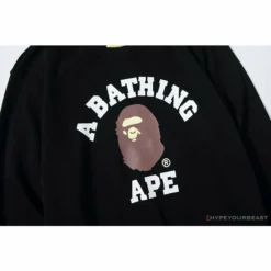 Hypeyourbeast BAPE X Bathing Ape Head Long Sleeve Shirt'BLACK'