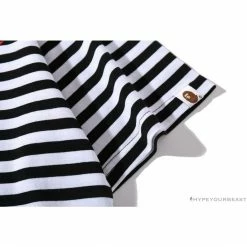 Hypeyourbeast BAPE Baby Milo Rock Bass Player Striped Tee Shirt'BLACK' Clothes