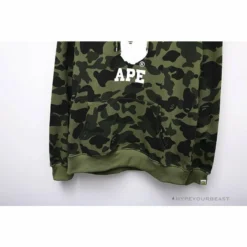 Hypeyourbeast Clothes BAPE X Bathing Ape Head Camouflage Hoodie'GREEN'