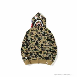 Hypeyourbeast BAPE Shark Head STA Star Camouflage Hoodie 'YELLOW' Clothes