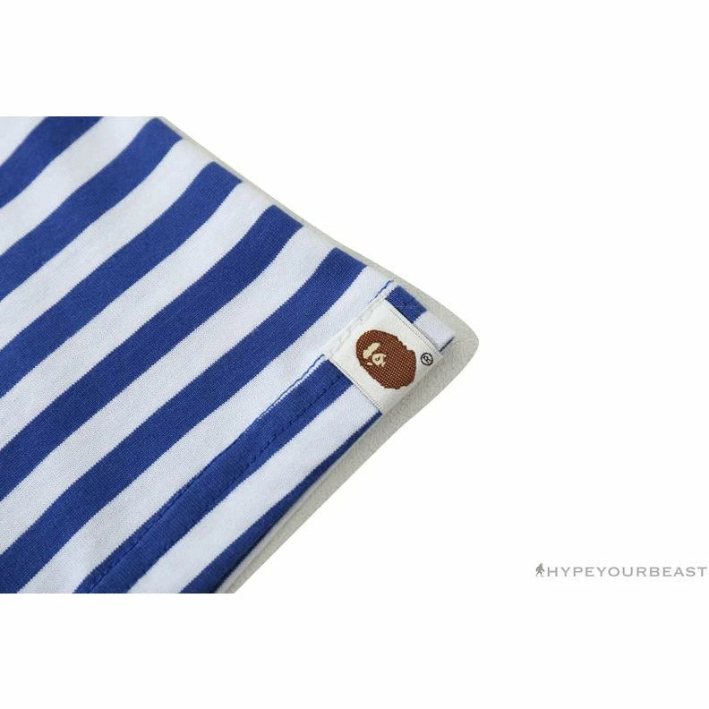 Hypeyourbeast Clothes BAPE Baby Milo Sesame Street Striped Tee Shirt 'BLUE'