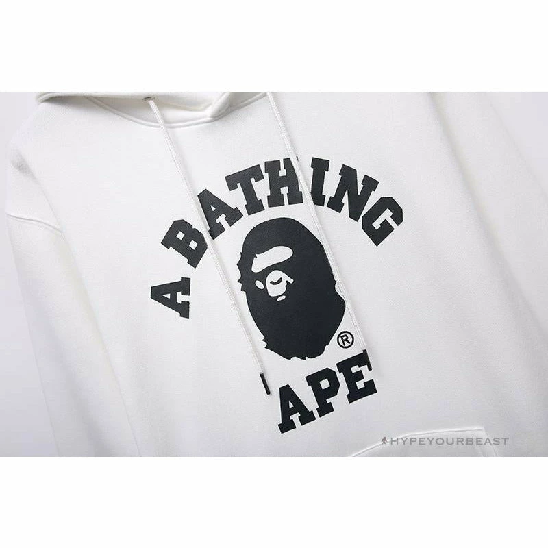 Hypeyourbeast Clothes BAPE X Bathing Ape Head Hoodie 'WHITE'