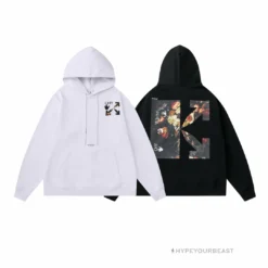 HypeYourBeast Off White Hoodie Jabba Flower - White Hoodies & Jackets