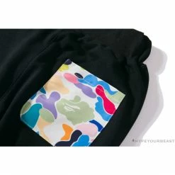 Hypeyourbeast Clothes BAPE X FCRB Joint Color Pocket Shark Pants