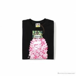 Hypeyourbeast BAPE Japan Limited Edition Pink Cherry Tree Tee Shirt'BLACK' Clothes