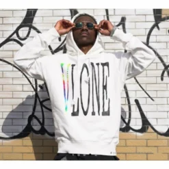 HypeYourBeast Vlone Hoodie White Rainbow