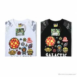 Hypeyourbeast Clothes BAPE Baby Milo Galaxy Astronaut Luminous Tee Shirt'BLACK'