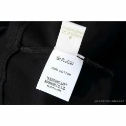 Hypeyourbeast Clothes BAPE Tiger Pattern Camouflage Ape Man Initial Print Tee Shirt'BLACK'