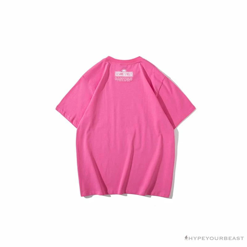 Hypeyourbeast Clothes BAPE Baby Milo Sesame Street Carp Streamer Tee Shirt 'PINK'