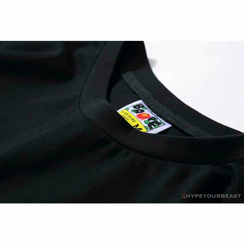 Hypeyourbeast Clothes BAPE APES TOGETHER English Alphabet Ape Head Long Sleeve Shirt 'BLACK'