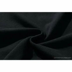 Hypeyourbeast BAPE Solid Color Versatile Embroidered Ape Head Small Badge Polo Shirt'BLACK' Clothes