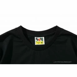 Hypeyourbeast Clothes BAPE Paint Splash Green Camouflage Tee Shirt'BLACK'