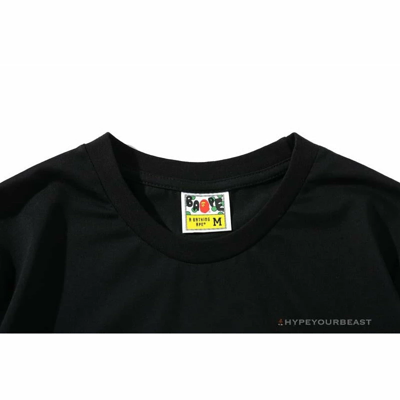 Hypeyourbeast Clothes BAPE Paint Splash Green Camouflage Tee Shirt 'BLACK'