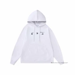 HypeYourBeast Off White Hoodie Red Orange - White Hoodies & Jackets