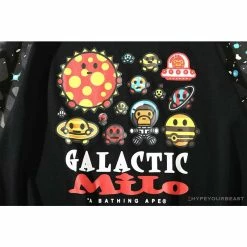 Hypeyourbeast Clothes BAPE Baby Milo Galaxy Astronaut Luminous Tee Shirt'BLACK'