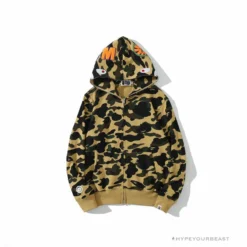 Hypeyourbeast Clothes BAPE Camo Hoodie Shark Head 'YELLOW'