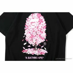 Hypeyourbeast BAPE Japan Limited Edition Pink Cherry Tree Tee Shirt'BLACK' Clothes