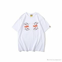 Hypeyourbeast Clothes BAPE Shark Head PONR Tee Shirt 'WHITE'
