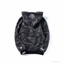 HypeYourBeast Bape Camo Hoodie Black Camouflage Clothes