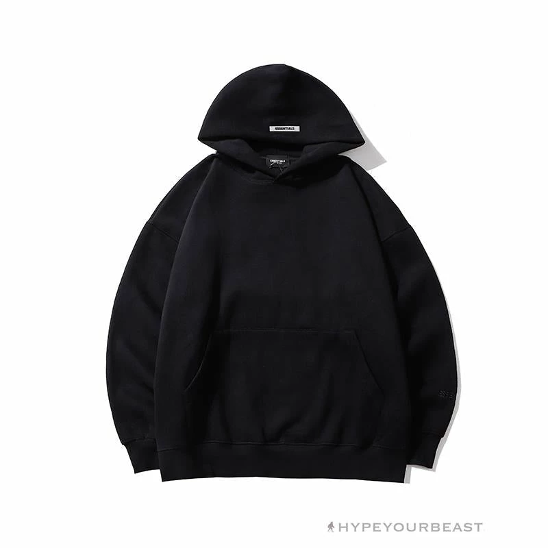 HypeYourBeast FOG Hoodie Reflective ‘ESSENTIALS’ Black Hoodies & Jackets