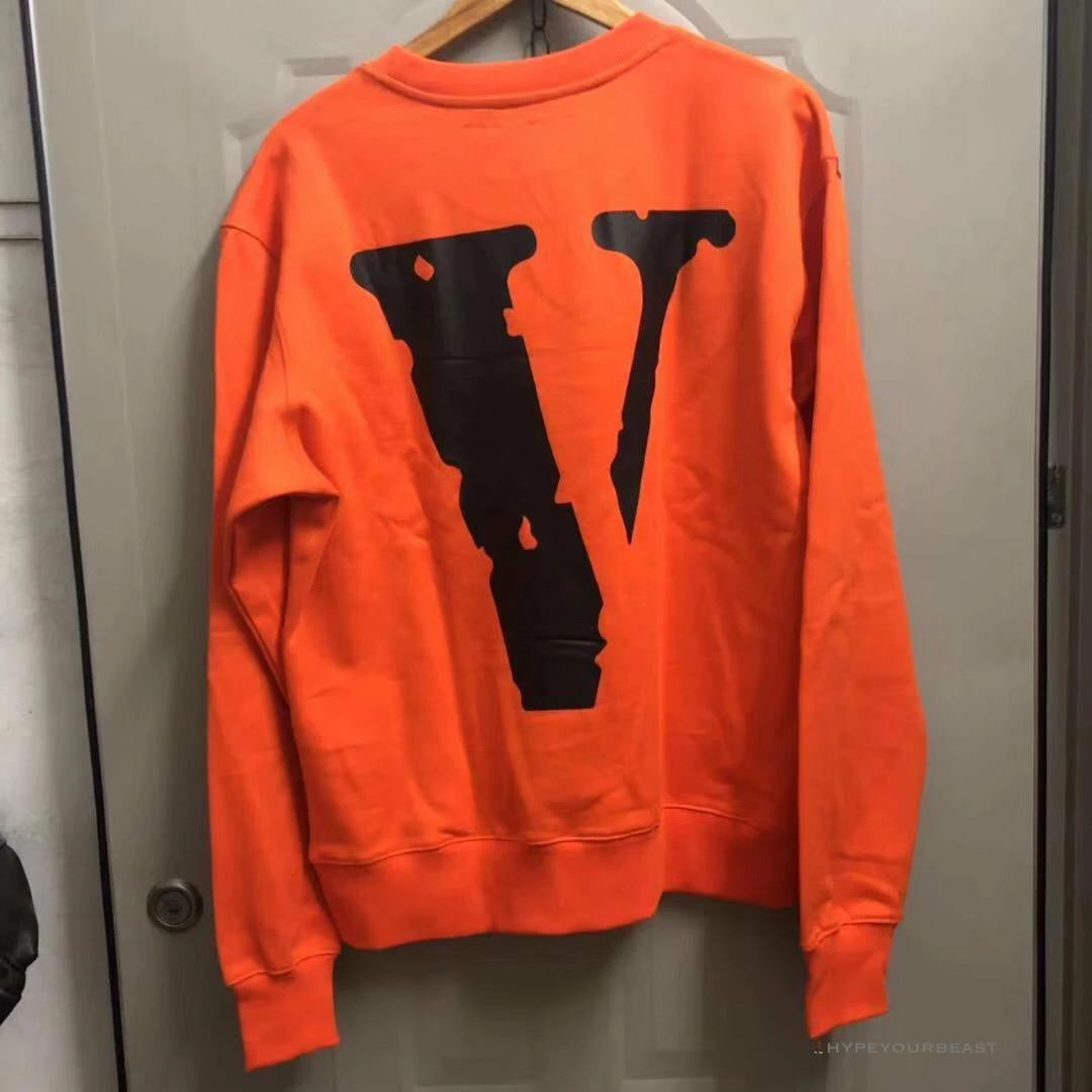 HypeYourBeast Shirts Vlone Black Shirt - Orange