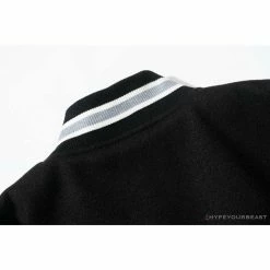 Hypeyourbeast BAPE Embroidered STA Star Stitched Woolen Baseball Jacket'BLACK'