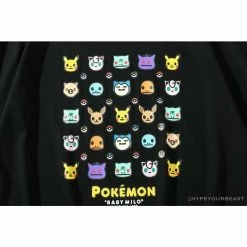 Hypeyourbeast BAPE Baby Milo Pokémon Tee Shirt'BLACK' Clothes