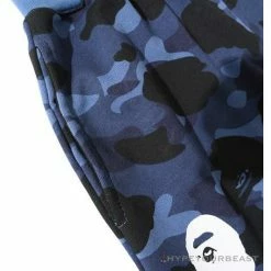 Hypeyourbeast BAPE X PSG Paris Saint-Germain Camouflage Blue Pants Clothes