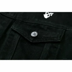 HypeYourBeast Off White Denim Black Jacket - White Hoodies & Jackets