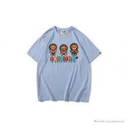 Hypeyourbeast Clothes BAPE Baby Milo Watermelon Little Monkey Tee Shirt 'BLUE'