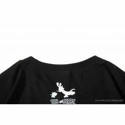 Hypeyourbeast Clothes BAPE Little Ape Head Tom And Jerry Chase Tee Shirt'BLACK'