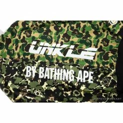 Hypeyourbeast BAPE X UNKLE Camouflage Green Belt Ear Hoodie Clothes