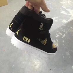 Hypeyourbeast Air Jordan 1 High'OVO Gold / Black'